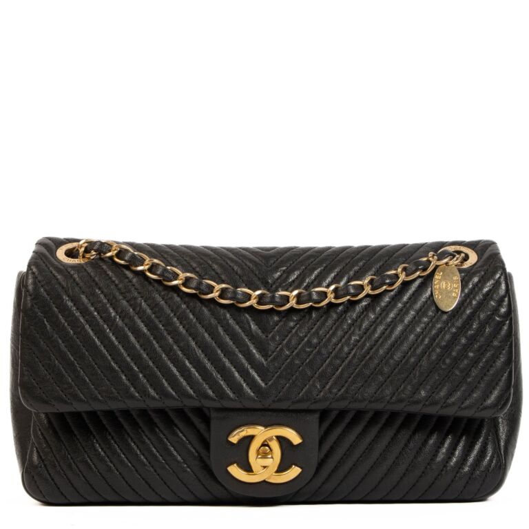 Chanel Classic Flap Bag Iridescent Surpique Chevron