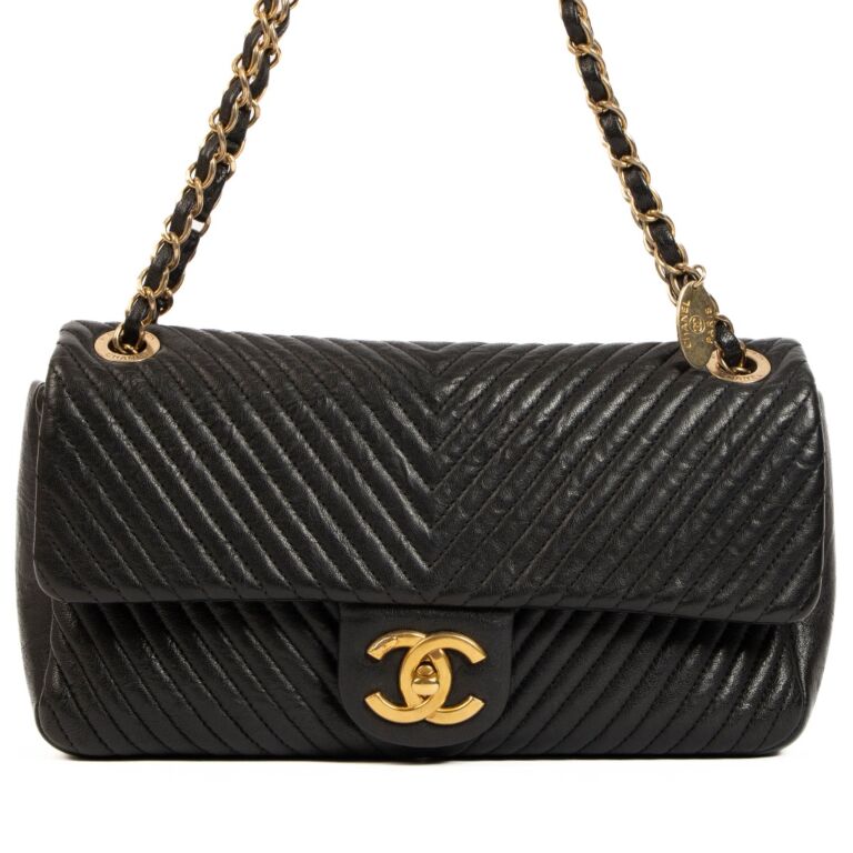 Chanel chevron small on sale flap bag