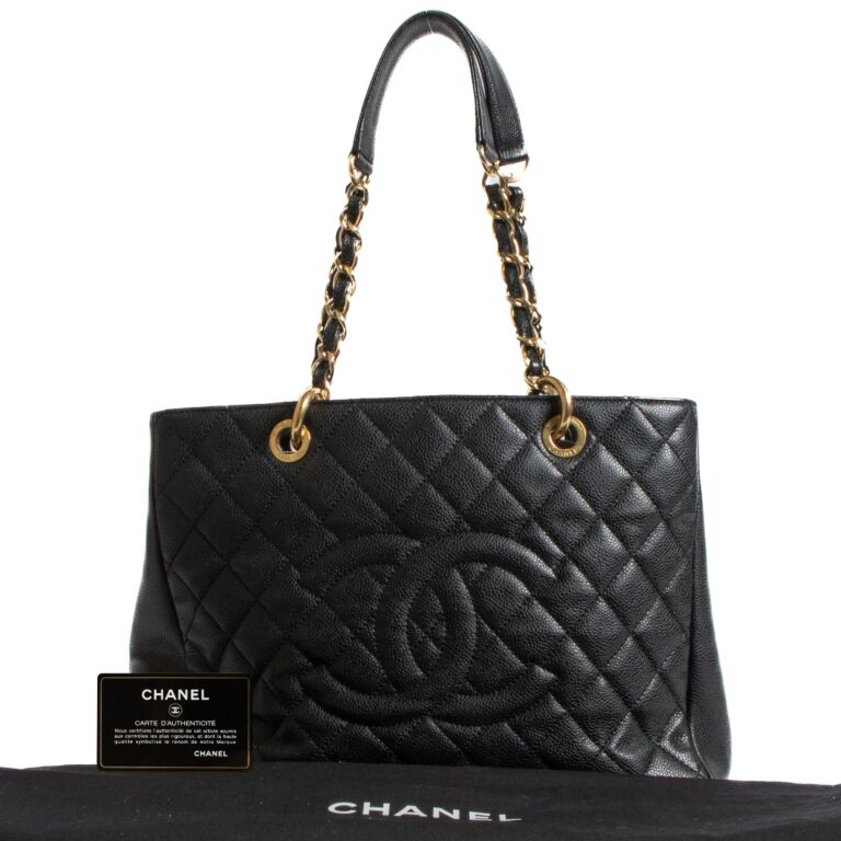 Chanel Black Caviar GST Grand Shopping Tote Bag ○ Labellov