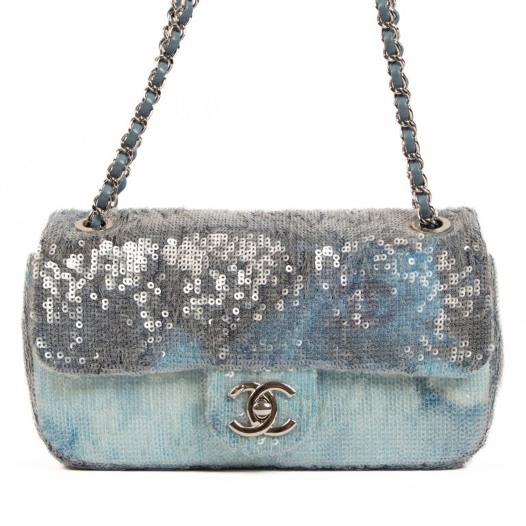 Chanel 18S Waterfall Sequin Small Classic Flap Bag Labellov