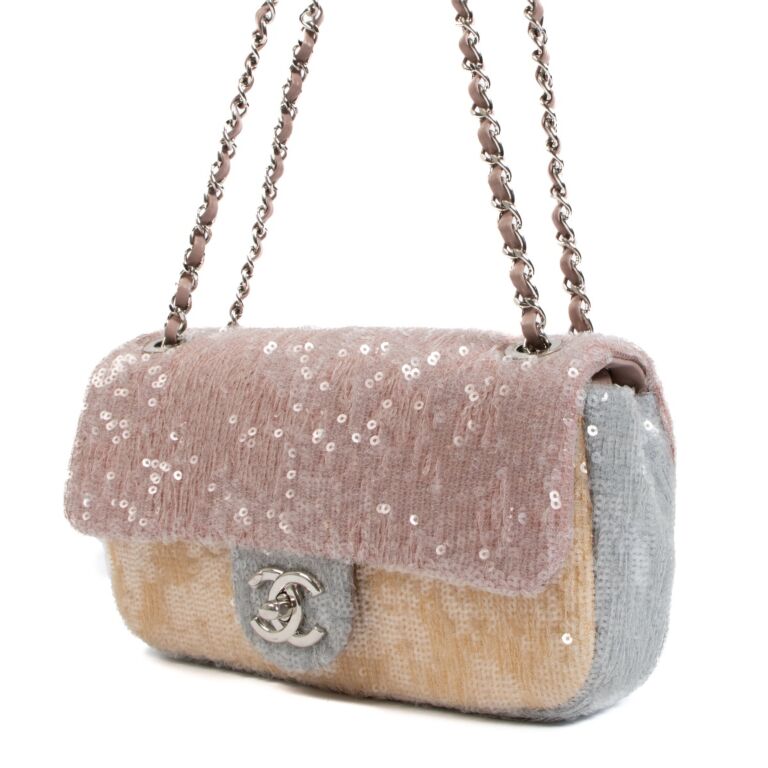Chanel 18S Sequin Waterfall Mini Classic Flap Bag ○ Labellov