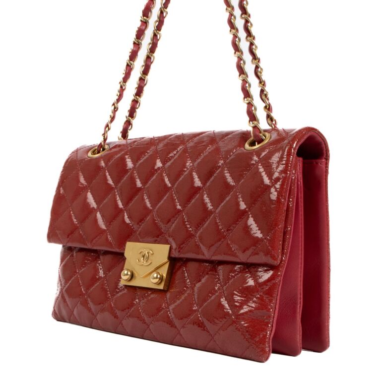 Chanel Red Patent Leather Flap Bag Labellov Buy and Sell