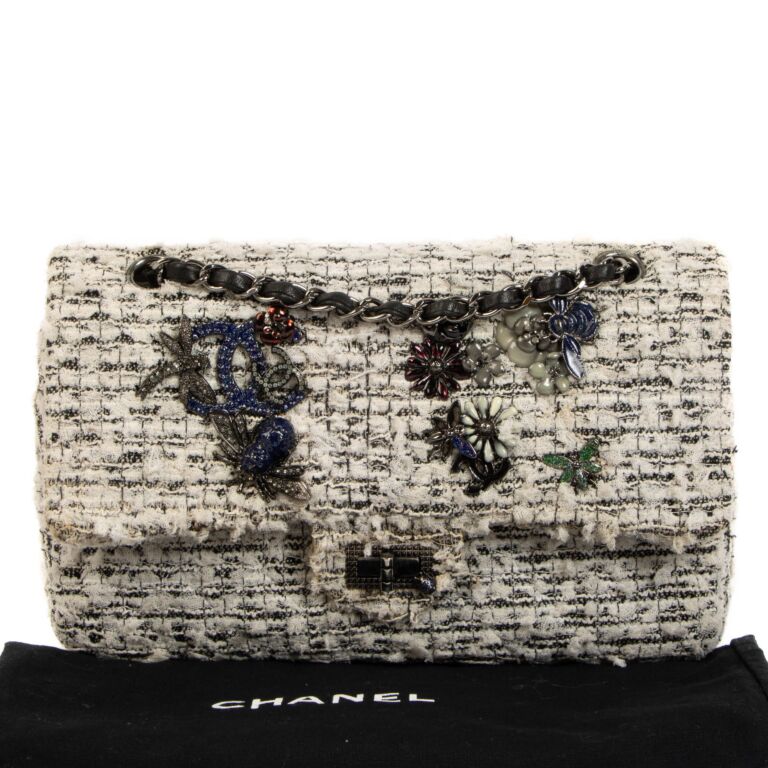Chanel Garden Party Tweed Medium 2.55 Bag Labellov Buy and Sell Authentic Luxury