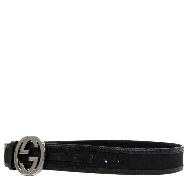 Gucci belt black gg sales