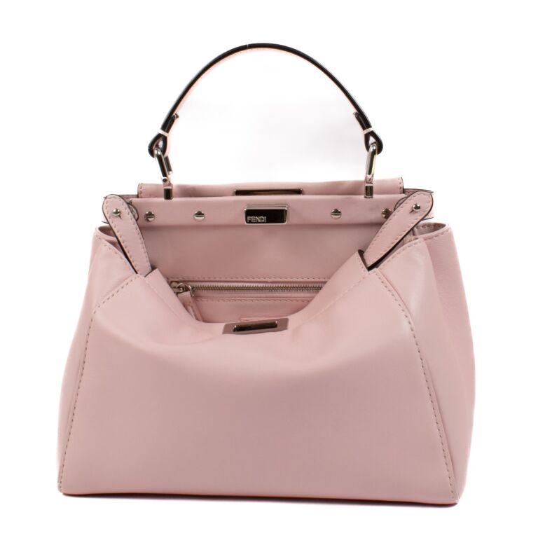 Pink fendi peekaboo bag hot sale