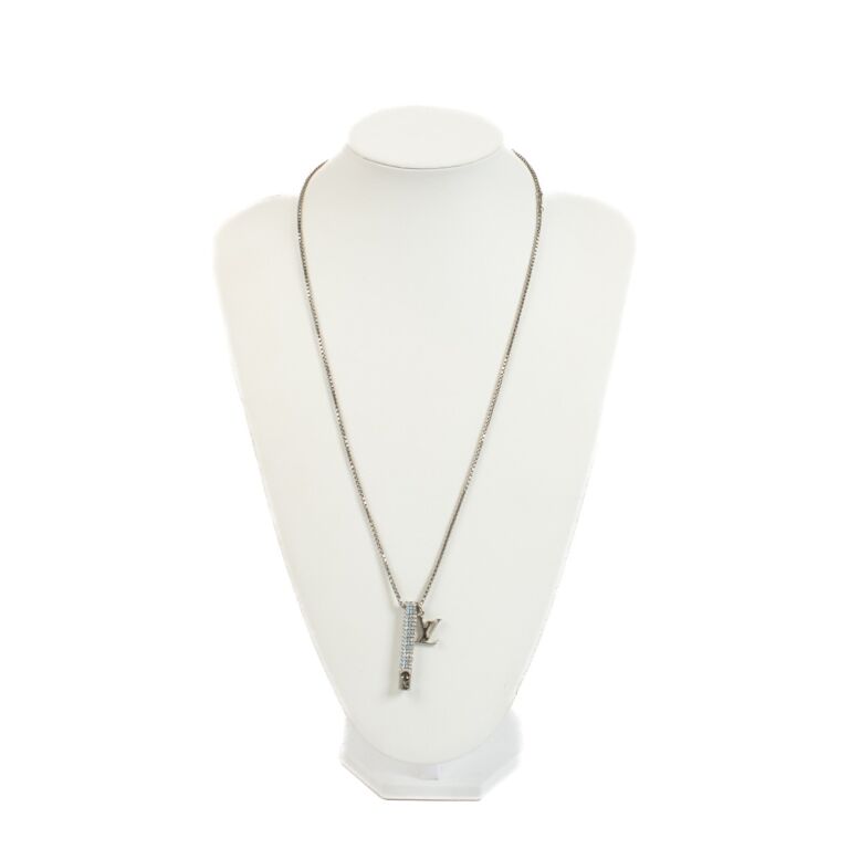 Louis Vuitton Silver Crystal Whistle Necklace ○ Labellov