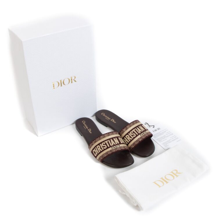 【美品】Dior ミュール Dway 38 Christian Dior Blue Dway Mule Sandals - Size 39 ○ Labellov