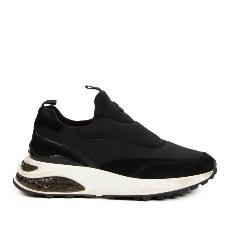 Black jimmy choo trainers clearance