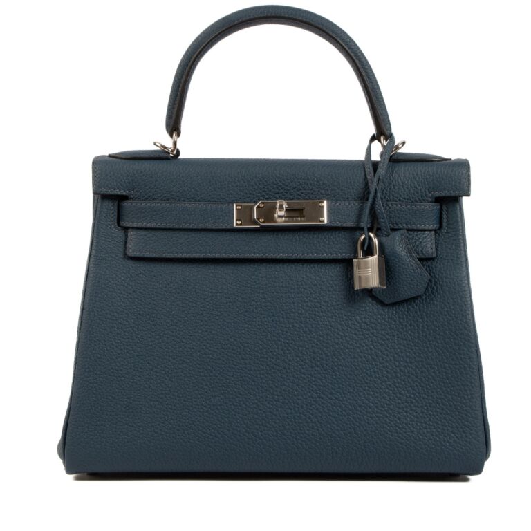 Herm s Kelly 28 Togo Bleu De Prusse PHW Labellov Buy and