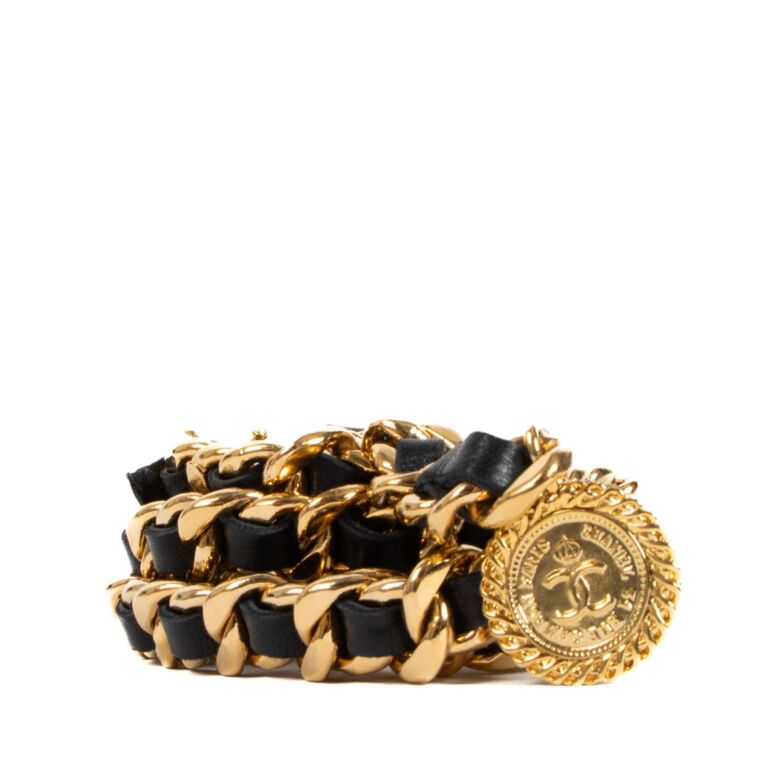 Chanel Vintage Gold Chain Medallion Belt ○ Labellov ○ Buy and