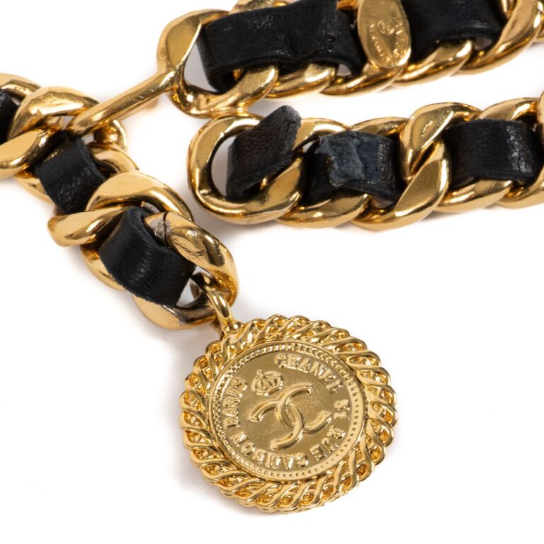 Gold chain cheap belt chanel