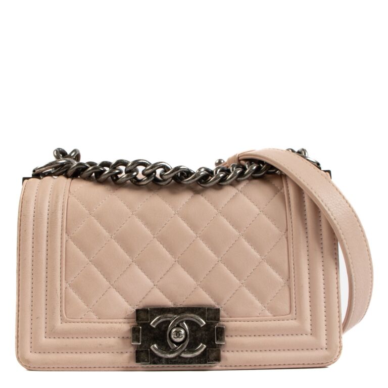 Chanel Pink Quilted Calfskin Small Boy Bag Labellov Buy and