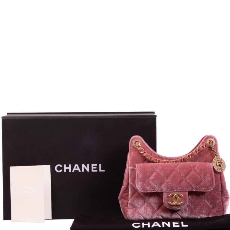 Pink velvet chanel bag hot sale