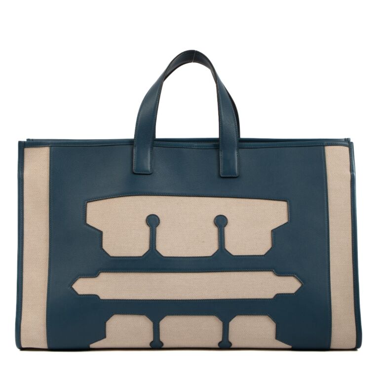 充実の品 Tote Skeleton H Petit Swift/Toile Hermès GM Labellov ○ Bag バッグ