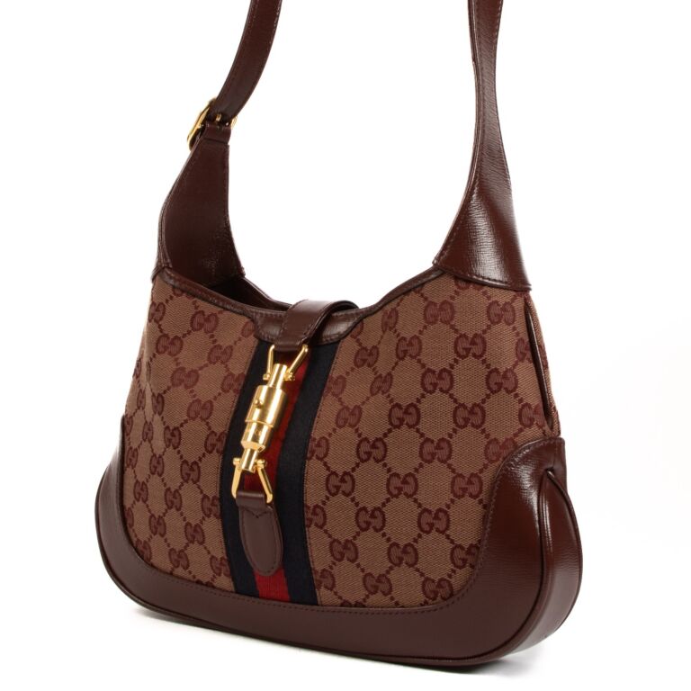 Gucci Burgundy GG Supreme Canvas Small Jackie 1961 Gucci Burgundy GG Supreme Canvas Small Jackie 1961