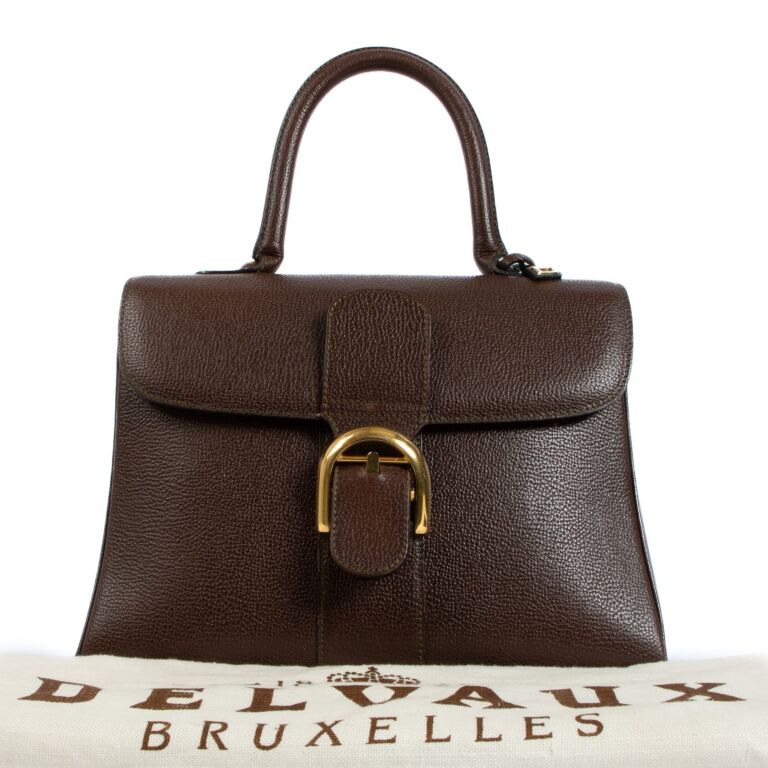 Delvaux Brillant MM Brown Leather Labellov Buy and Sell Authentic Luxury