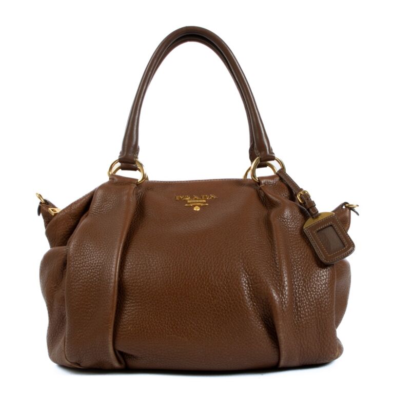 Prada Tote Bag Brown Leather 1175554 | eBay