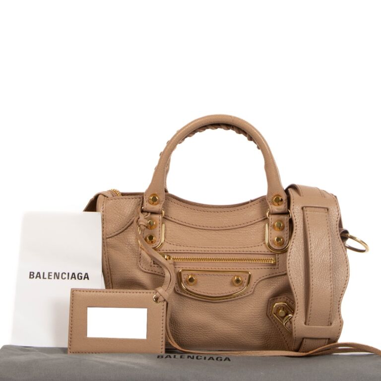Balenciaga city cheap bag mini beige