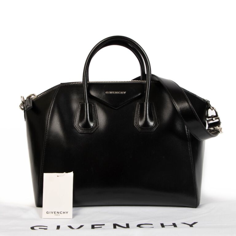 Givenchy Black Box Calfskin Medium Antigona Shoulder Bag Labellov Buy and Sell Authentic Luxury