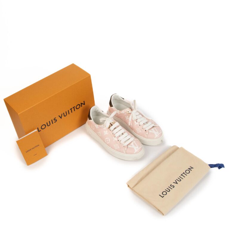 Louis Vuitton Pink Time-Out Monogram Sneakers - size 37