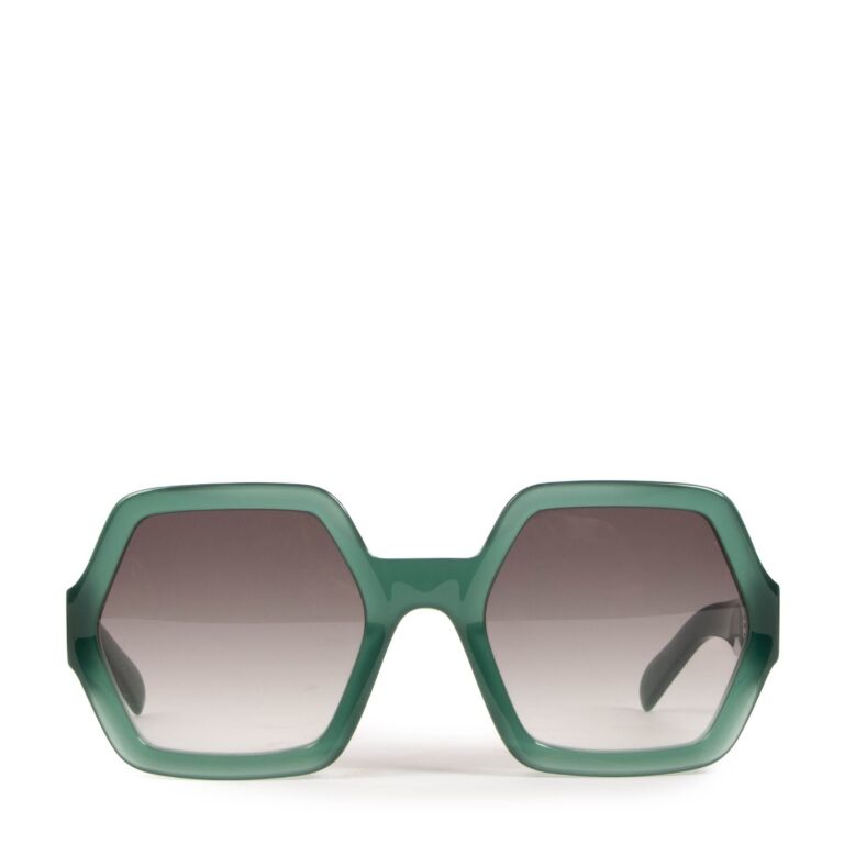 Celine Green Acetate Octagon Sunglasses Labellov Buy and
