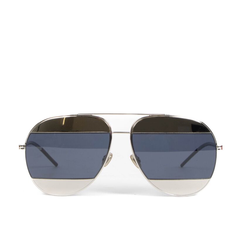 Christian Dior Split Two Tone Aviators Sunglasses Labellov