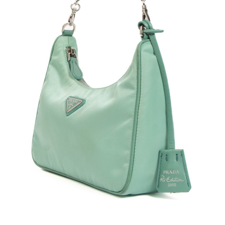 Mint Green Prada Re-edition 2005 Re-nylon Bag