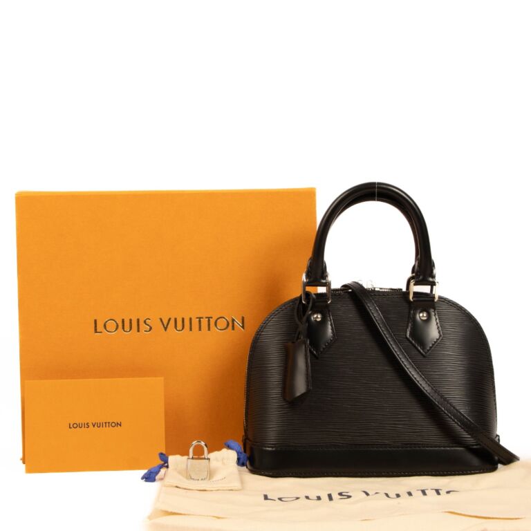 Louis Vuitton Black Epi Leather Alma BB Labellov Buy and