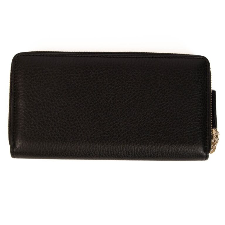小物 3/C LONG ZIP WALLET BLACK ZIP AROUND WALLET Black Eel Print Zip Around Long Wallet by