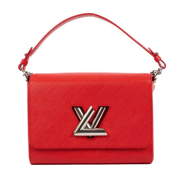 Louis Vuitton Red Leather Twist Shoulder Bag