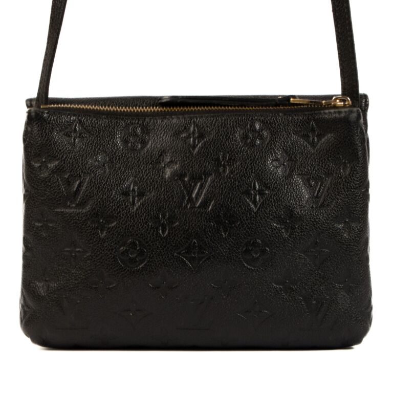 Louis Vuitton Black Monogram Empreinte Leather Twice Crossbody Bag Labellov Buy and Sell Authentic Luxury