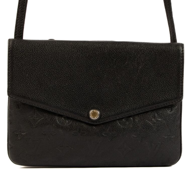 Louis Vuitton Black Monogram Empreinte Leather Twice Bag Louis Vuitton