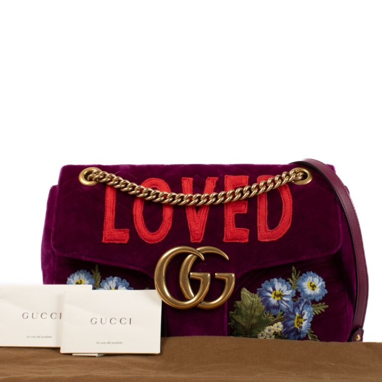 Gucci marmont velvet purple shop
