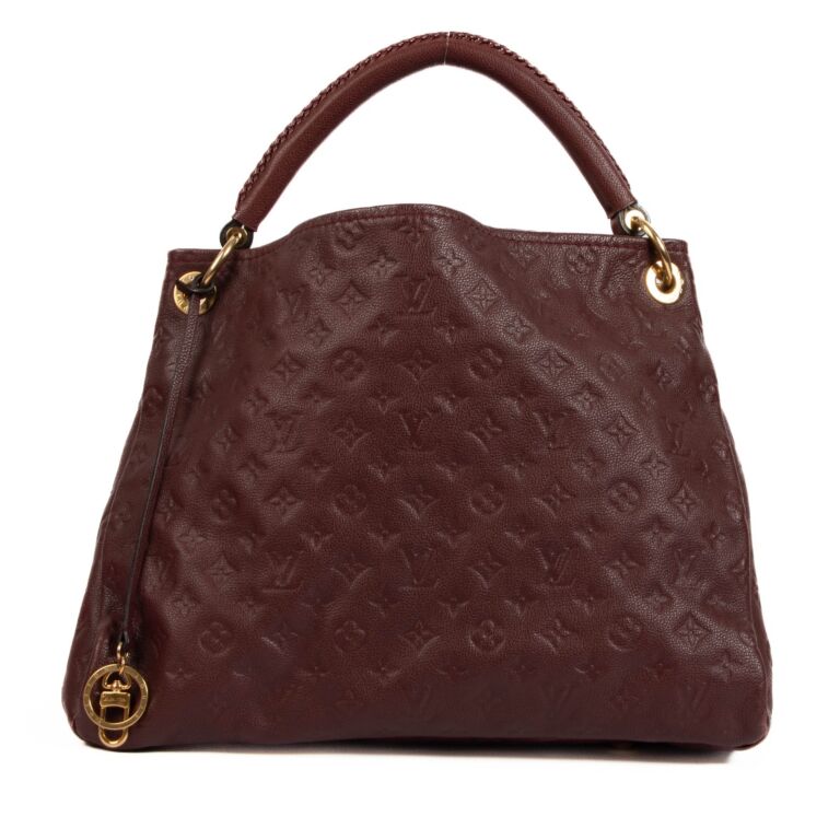 Louis Vuitton Artsy MM Maroon Monogram Empreinte Leather Bag