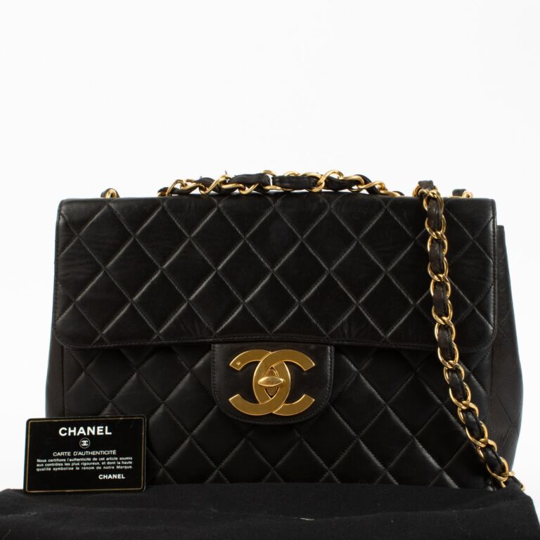 CHANEL オールド　十仁プラザ購入　ブラックキルティングバッグ CHANEL オールド 十仁プラザ購入 ブラックキルティングバッグ