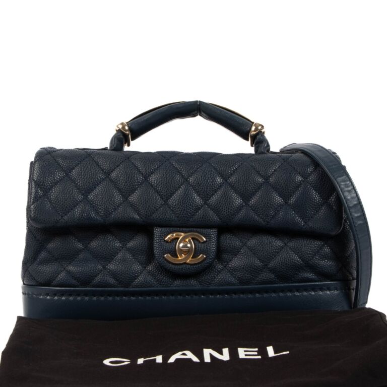 Chanel Navy Blue Caviar Leather Globe Trotter Flap Bag ○ Labellov ○ Buy and  Sell Authentic Luxury