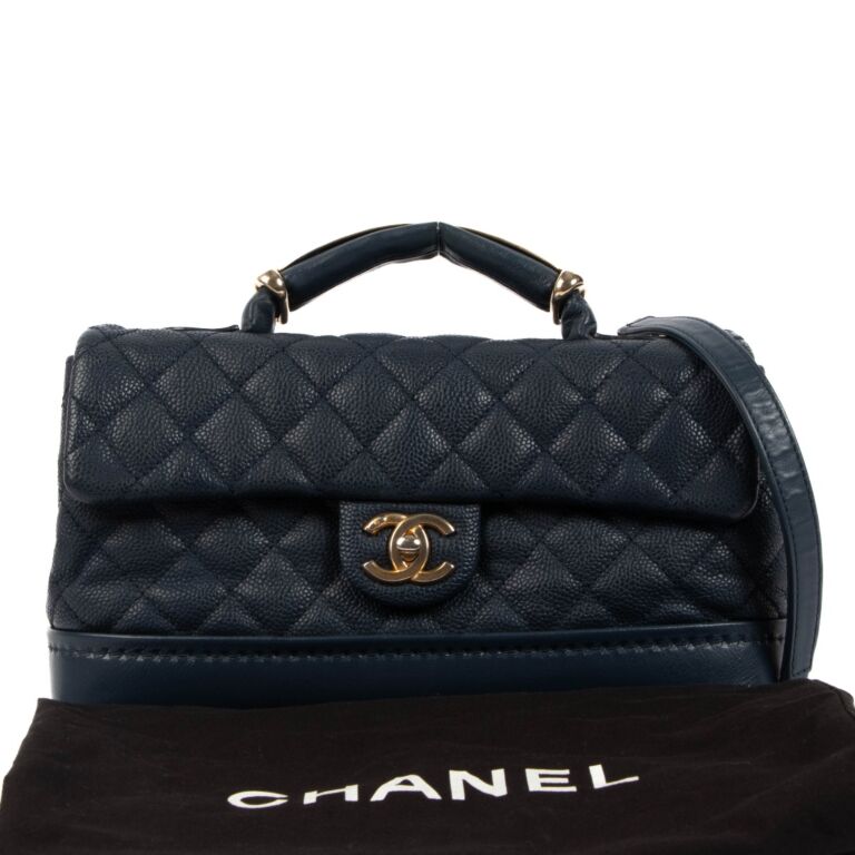Chanel navy clearance flap bag
