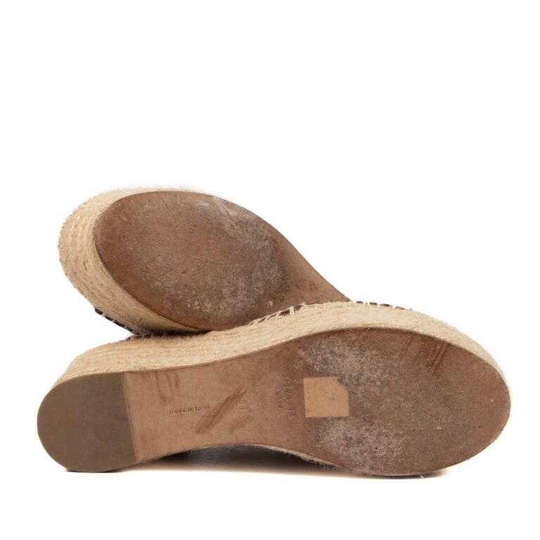 Celine Burgundy Platform Espadrilles Size 37 Labellov Buy