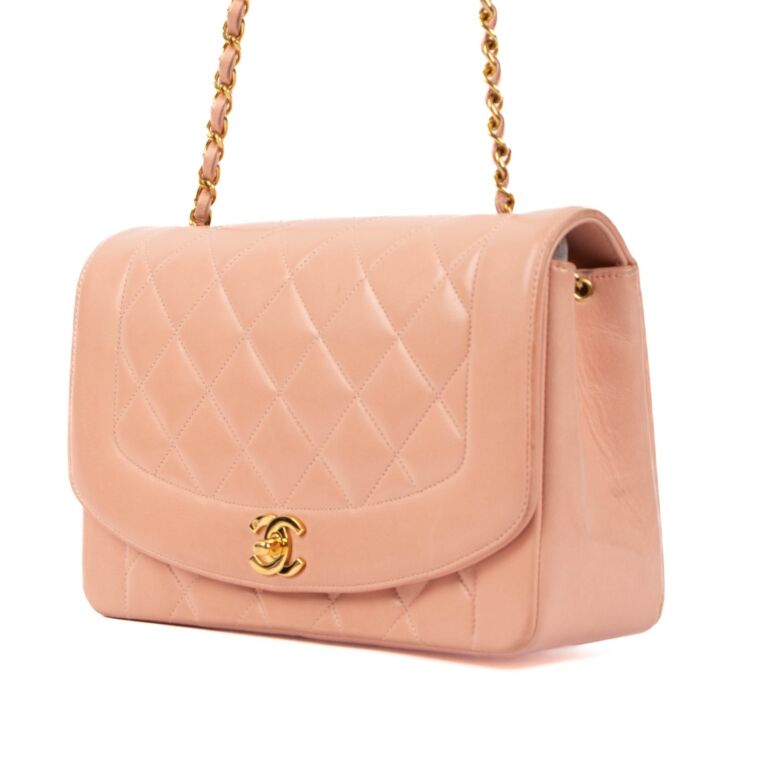 Chanel Pink Lambskin Diana Classic Flap Bag ○ Labellov ○ Buy and Sell  Authentic Luxury