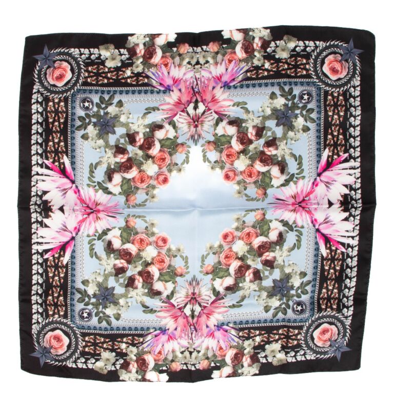 Givenchy Multicolor Paradise Flowers Pocket Scarf Labellov