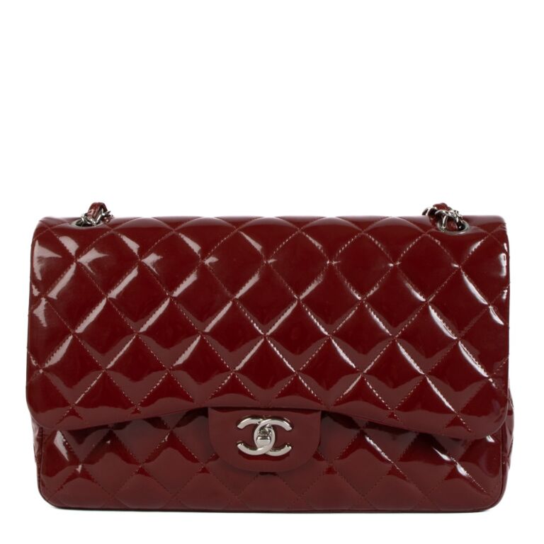 Red chanel classic bag sales