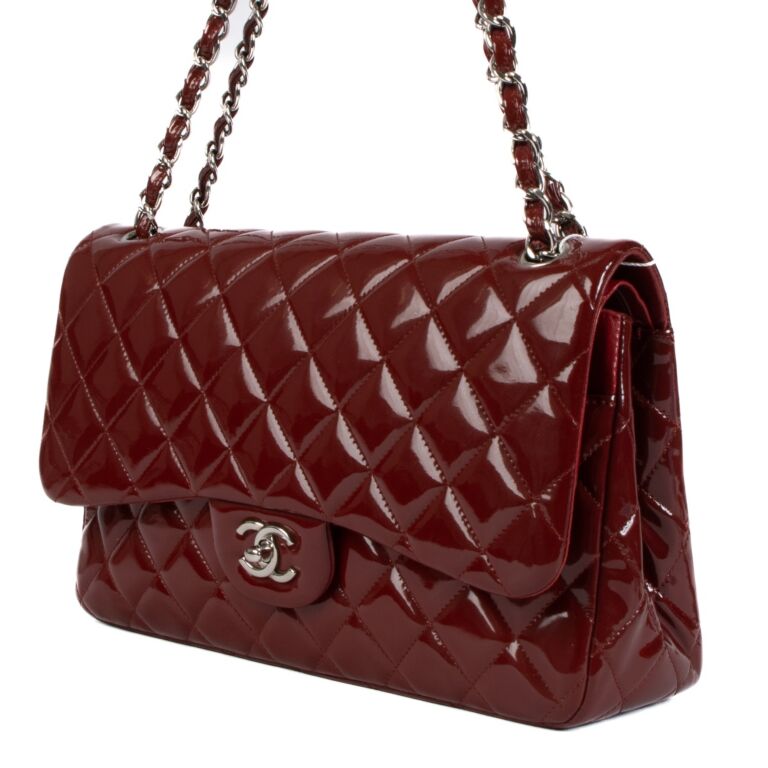 Chanel patent flap bag on sale
