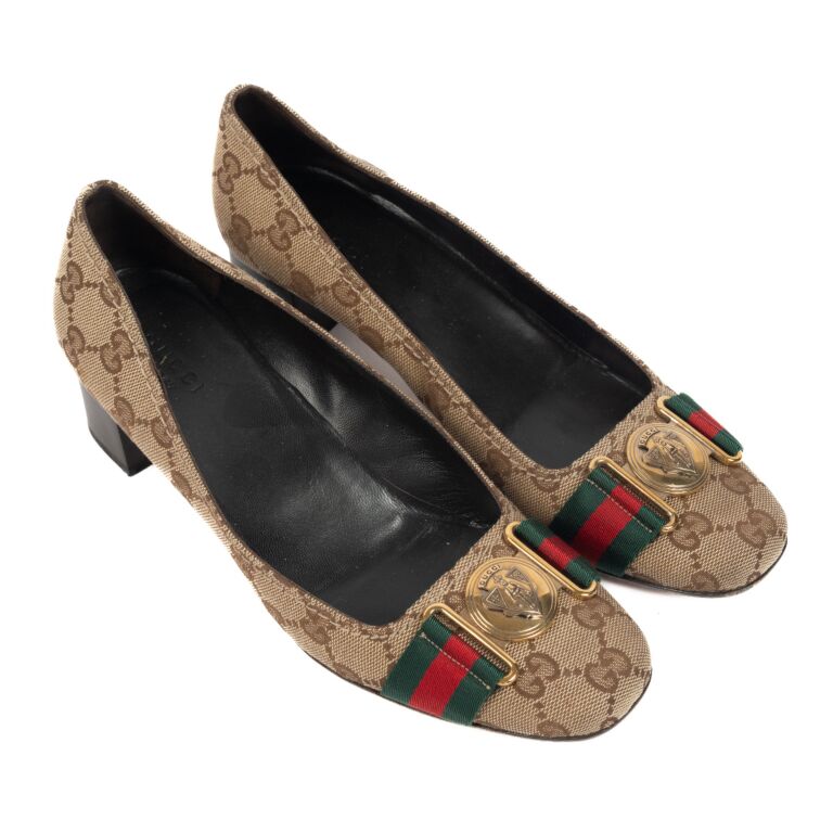 Gucci Monogram Web Pumps - size 37 ○ Labellov ○ Buy and Gucci Monogram Web Pumps - size 37 ○ Labellov ○ Buy and