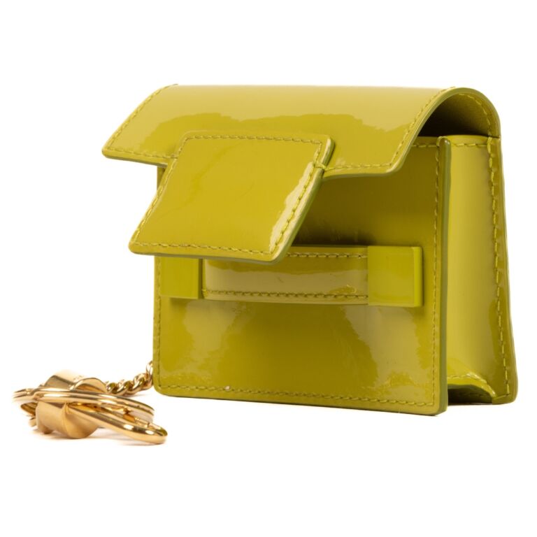 Delvaux Lime Patent Madame Bag Charm Keychain Labellov Buy