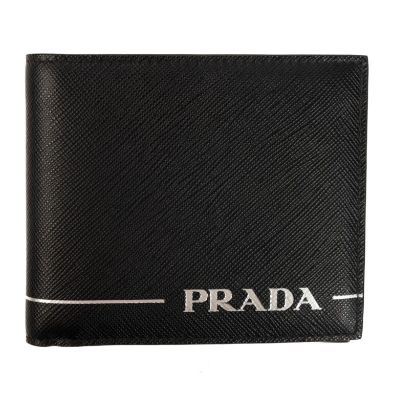 FINAL PRICE - Prada Saffiano Leather Wallet for Men - Black