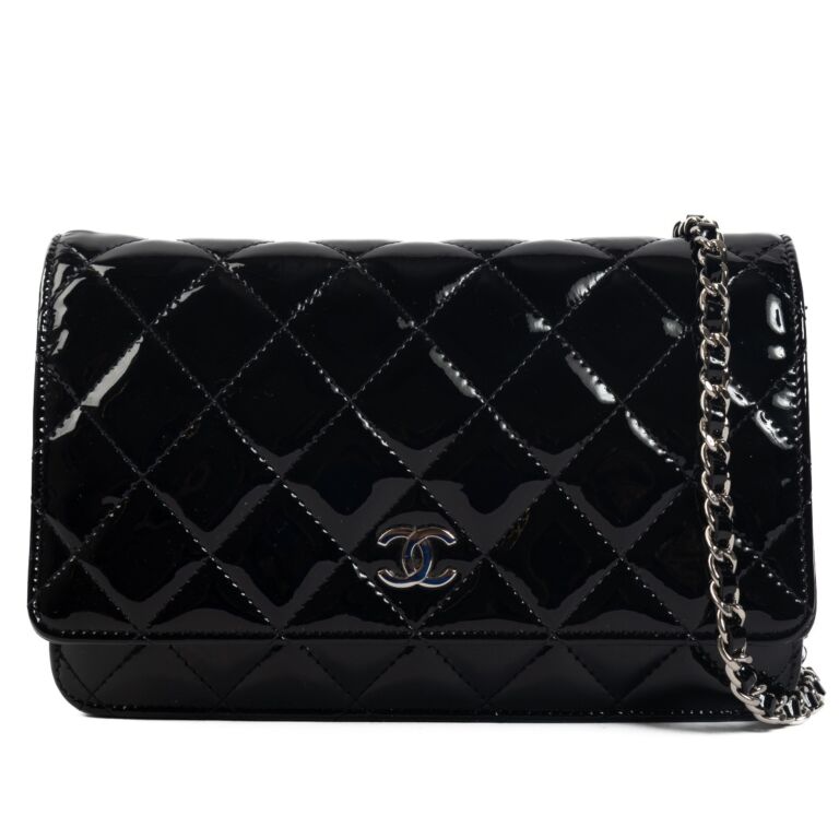 Chanel Peach Quilted Patent Leather Classic Jumbo Double Flap Bag