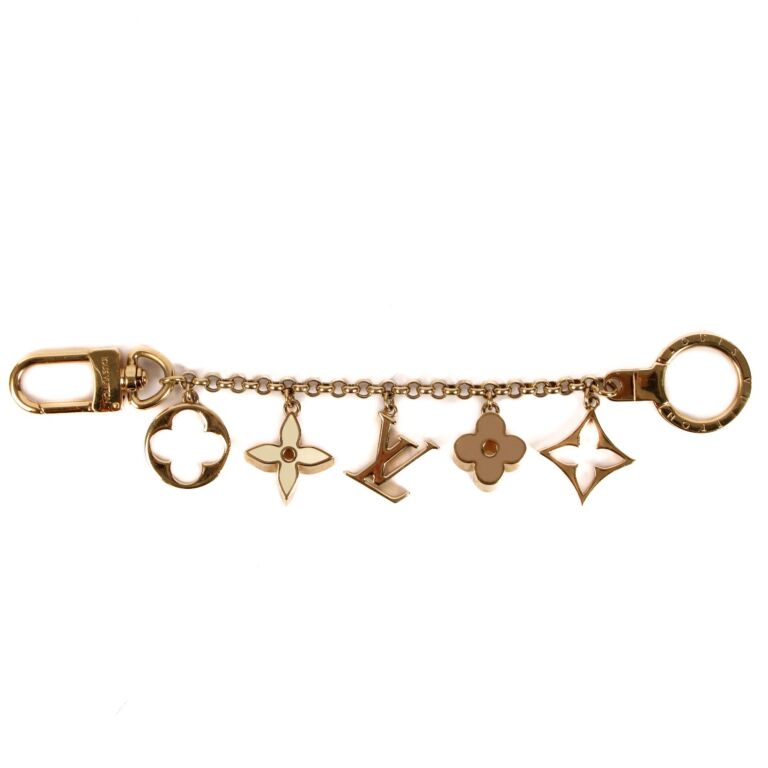 Louis vuitton fleur de monogram bag charm chain hotsell