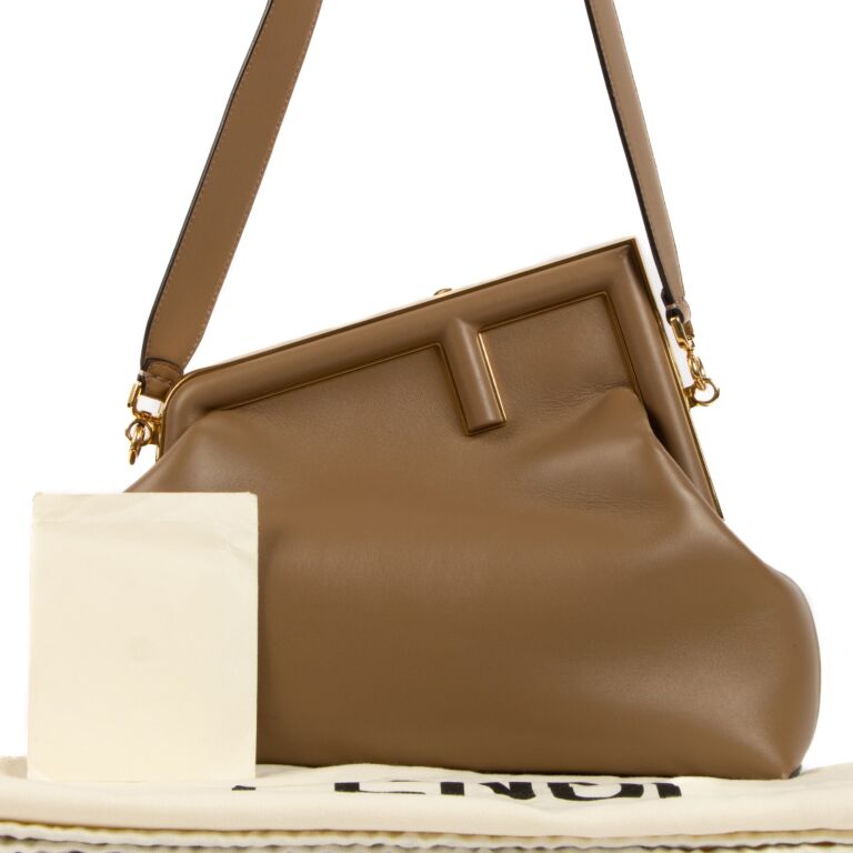 FENDI: First bag in nappa leather - Beige