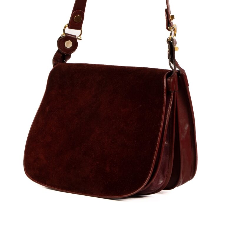 Burgundy suede bag shop