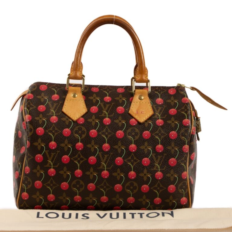 Louis Vuitton Murakami Cerises Cherry Speedy 25 Bag ○ Labellov